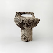Stone Mushroom Top Bridge Handle Vase / ストーンマッシュルーム トップブリッジハンドル ベース