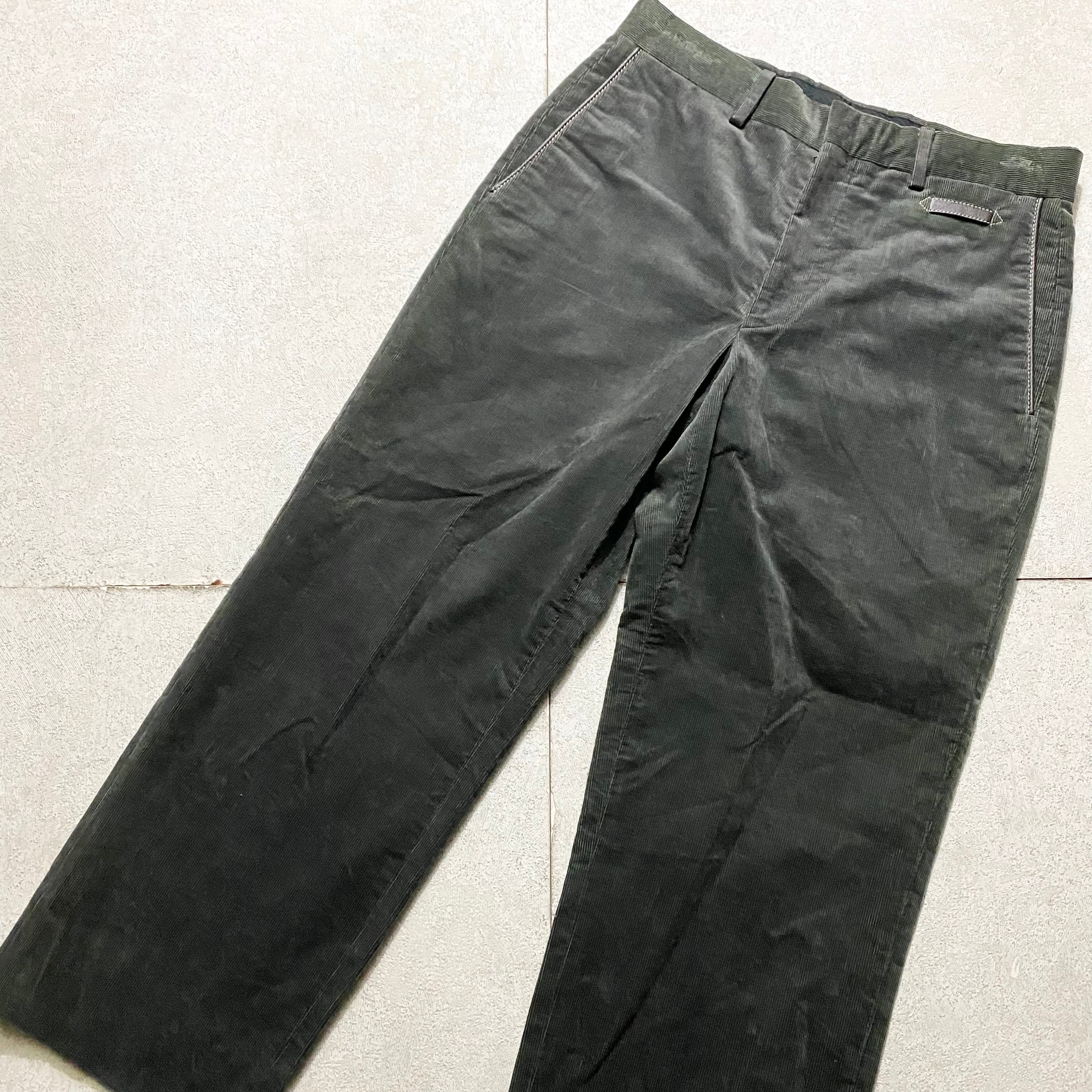 vintage HERMES charcoal corduroy pants | NOIR ONLINE