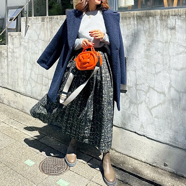 ジャガードスカート(グリーン） | LINKABLE 