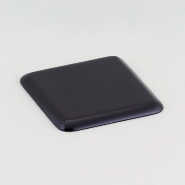 1522  輪島塗　銘々皿／角隅丸形／黄色乾漆塗／無地／五枚組