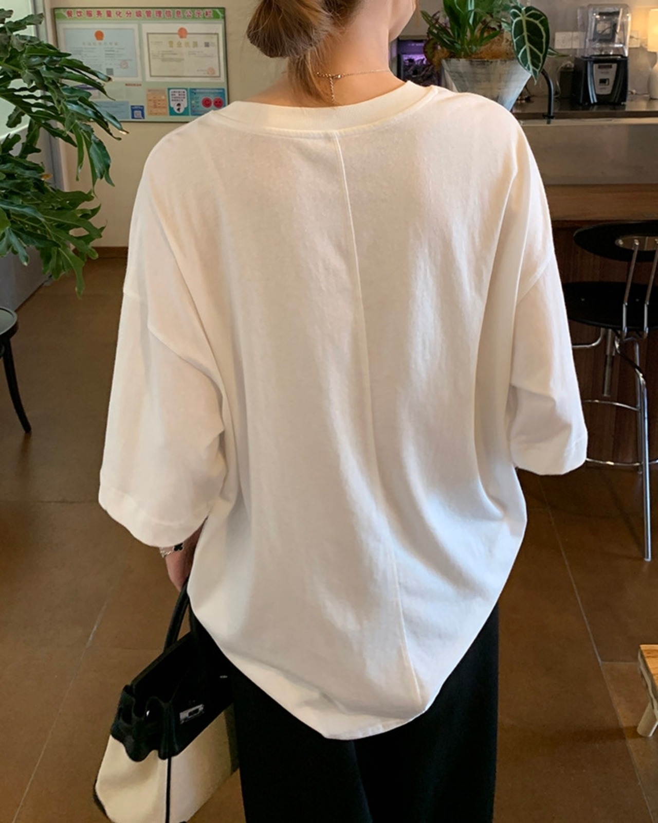 ドロップショルダーオーバーサイズTシャツ 2color A1081 - 6