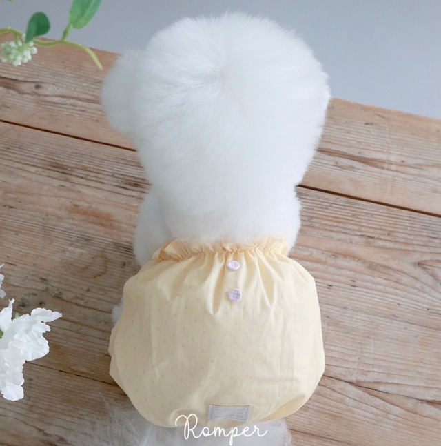 【予約】[near by us] cookie crop romper (pink lemon)