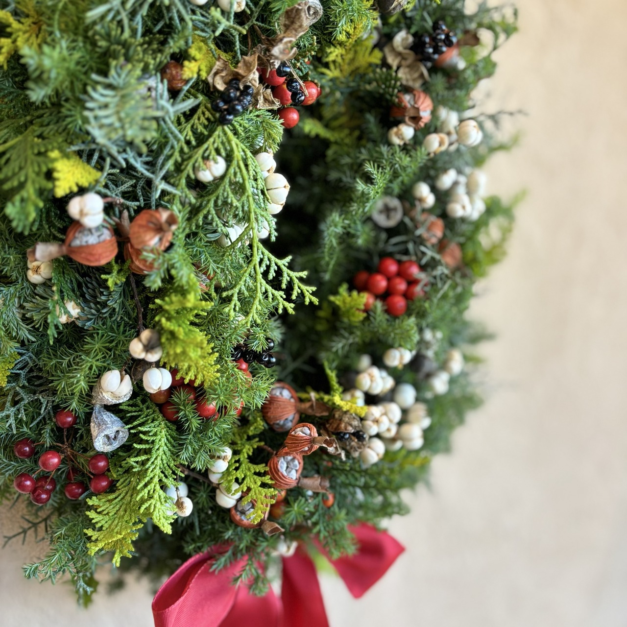 クリスマス　オーバルリース