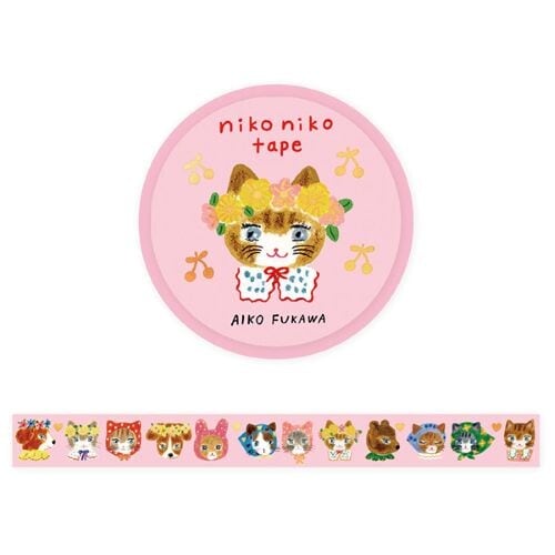 表現社×Aiko Fukawa 箔押 niko niko tape cozyca products 20mmマステ HY04