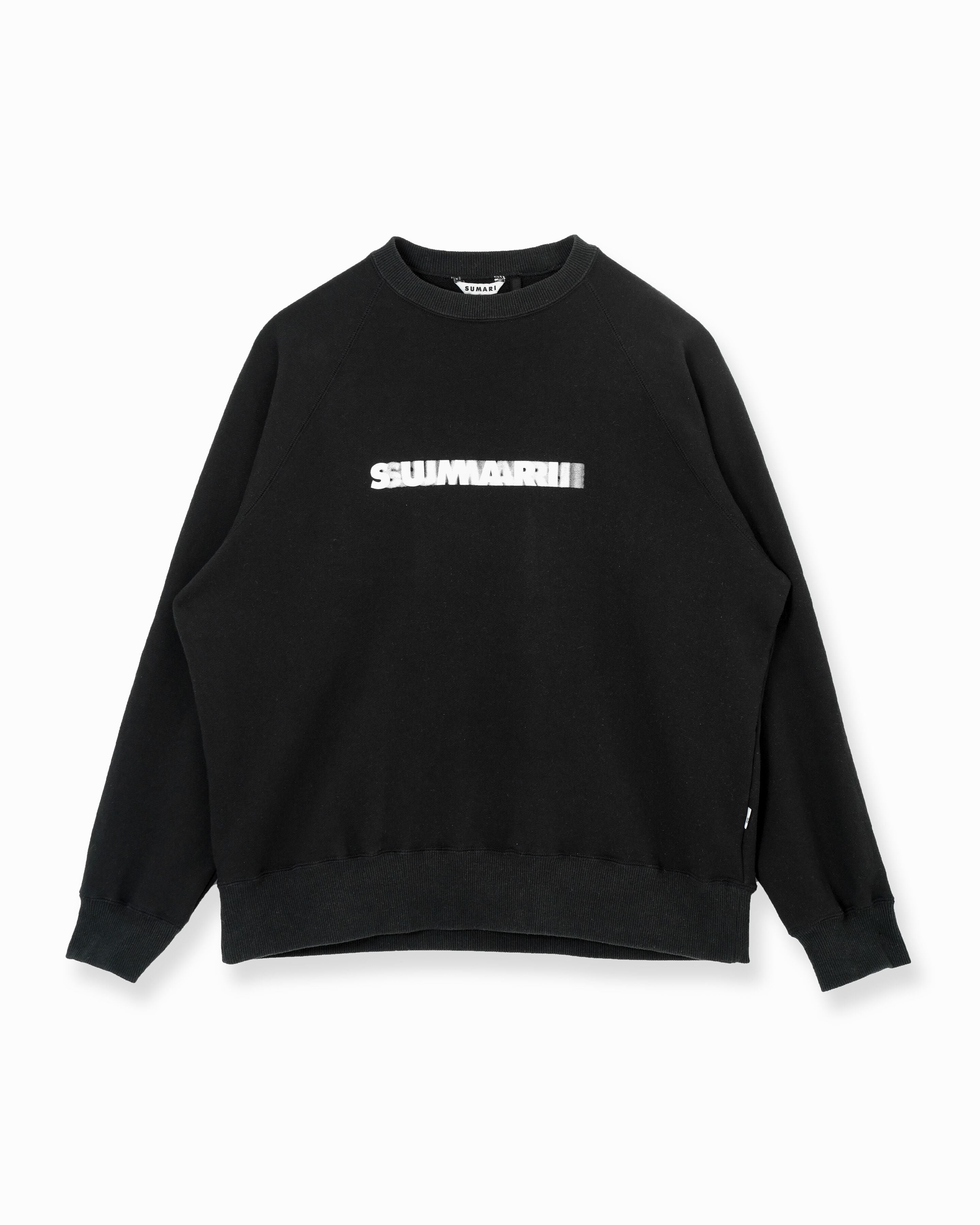 SUMARI MOTION LOGO CREW NECK SWEAT P/O BLACK | nua SUMARI MOTION LOGO CREW NECK SWEAT P/O BLACK | nua