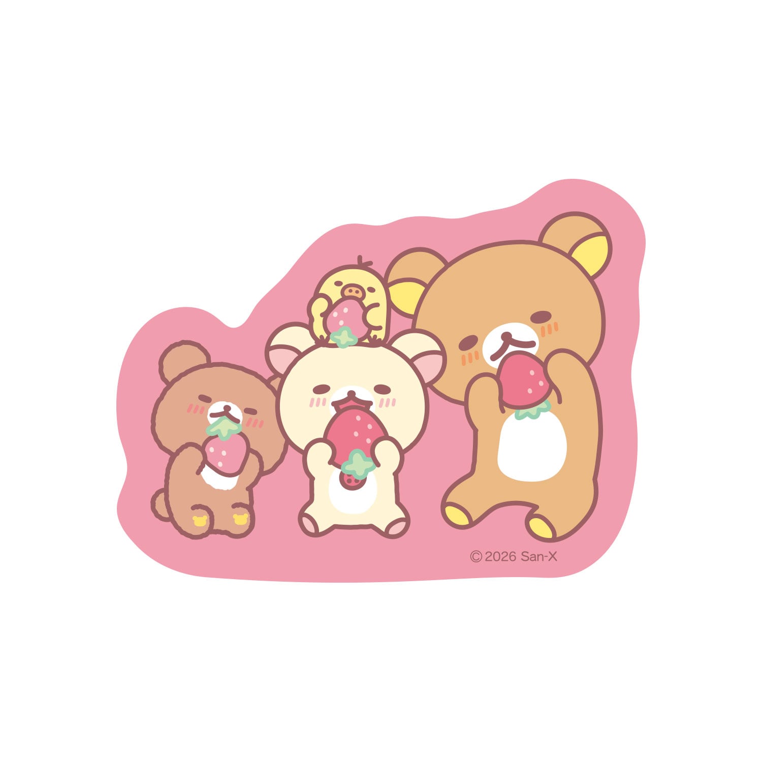 キャラクターステッカー リラックマ いちごないちにち | キャラクター