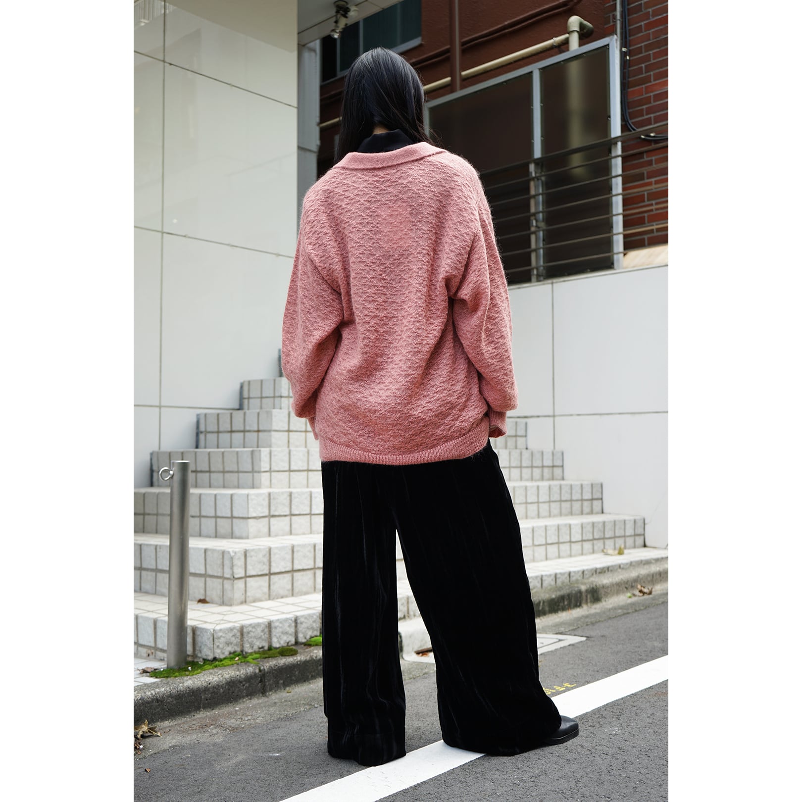 Blanc YM] (ブランワイエム) BL-24A-MSK Mohair Skipper Knit (Salmon