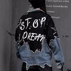 Patchwork Denim Baseball Jacket (ME496)