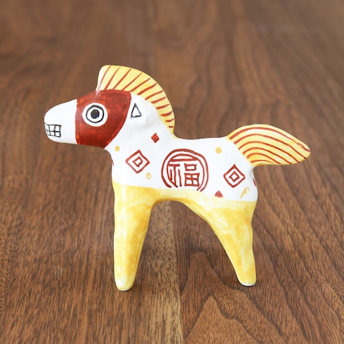 山口祥治　干支フィギュア 午（ウマ）「ウマジャロウ UJ-143」 工房：喜鶴製陶（有田焼）
