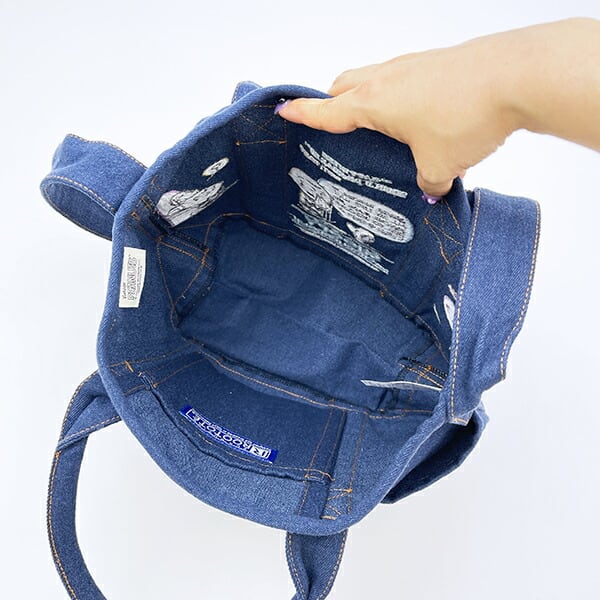 スヌーピー 刺繍ランチトートバッグ ネイビー ROOTOTE ルートート