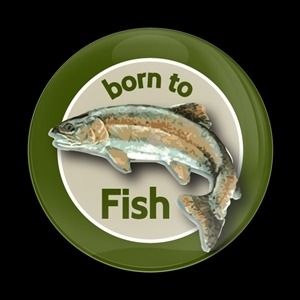 141番 ゴーバッジ Fishing BORN TO FISH