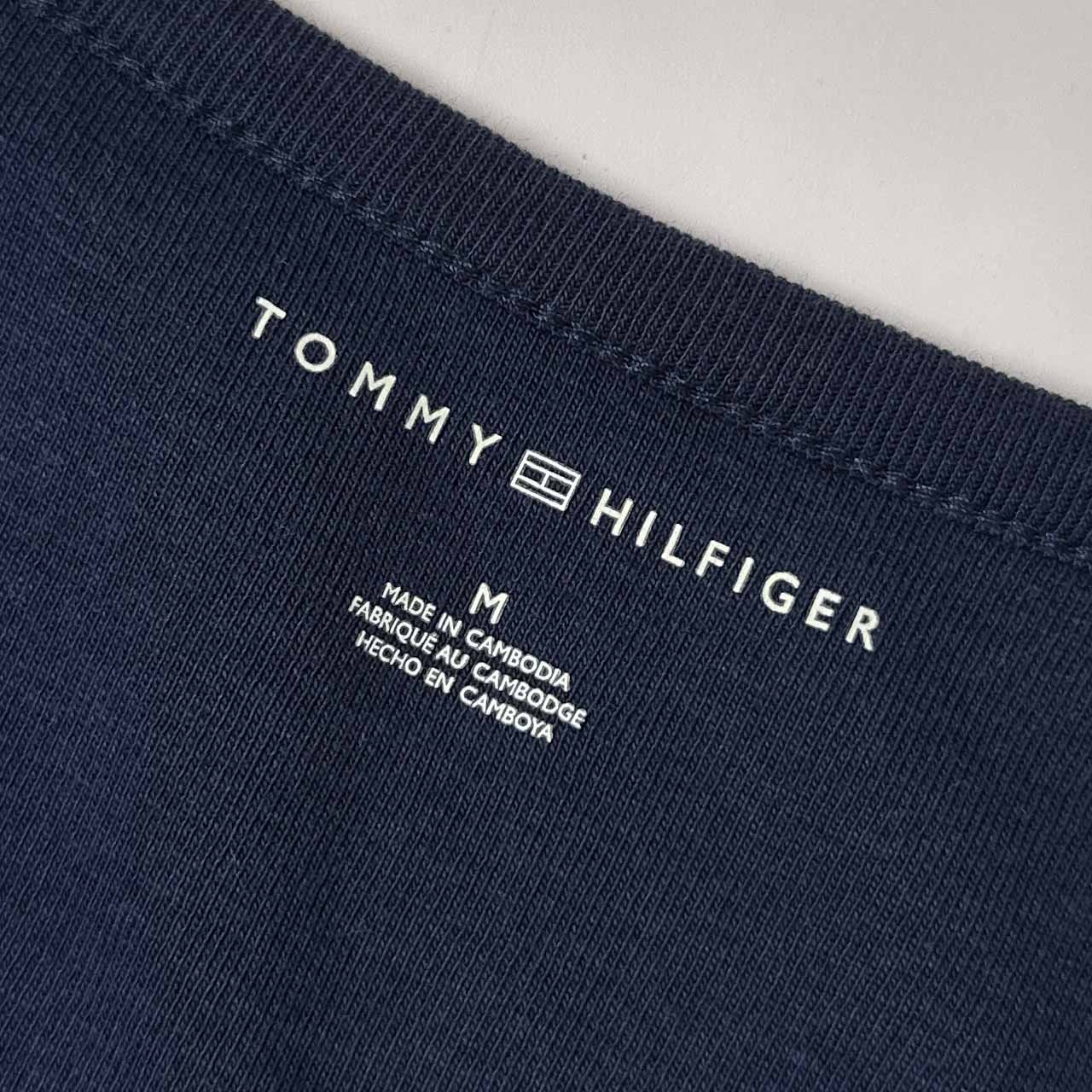 TOMMY HILFIGER トミーヒルフィガー スキッパー 半袖 Tシャツ カットソー M/ネイビー レディース