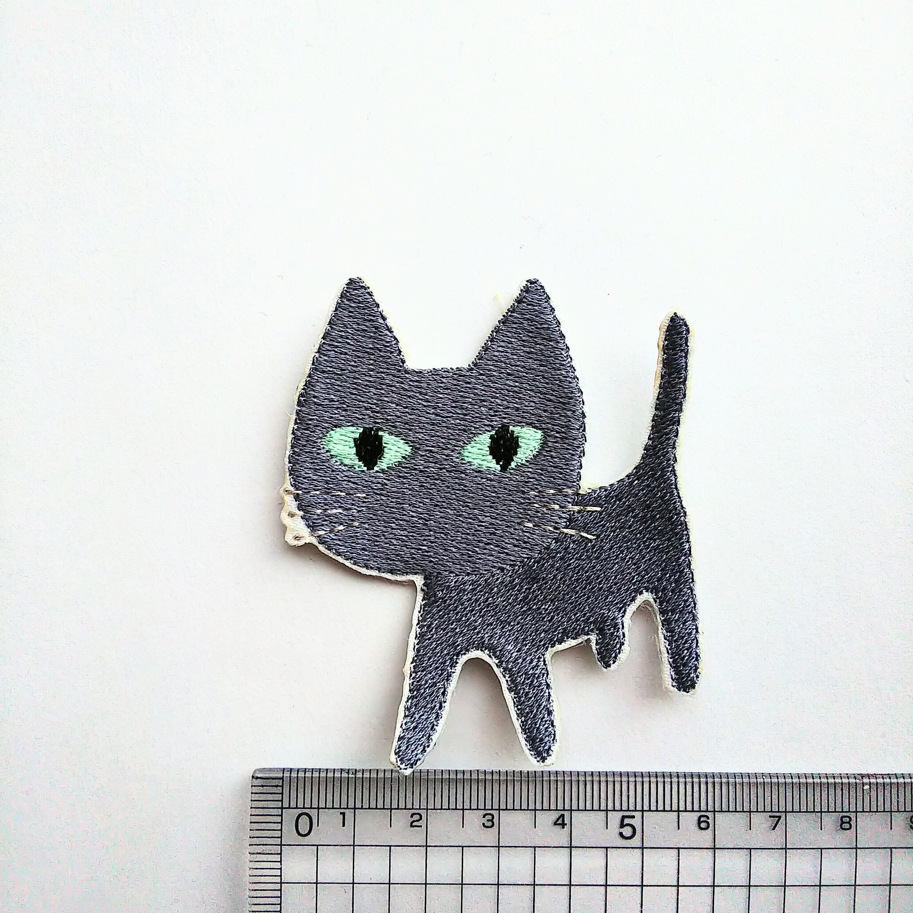 黒猫ワッペン 大きめ | 工房 竹輪