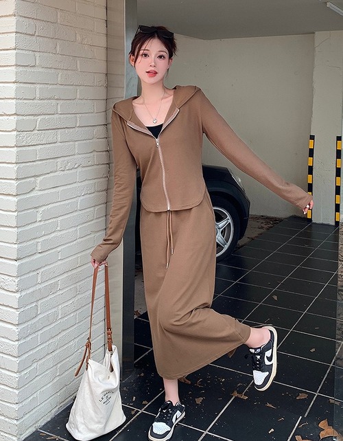 【大きいサイズL-4XL】【秋冬新作】ファッション/上下セットトップス♪ブラック/ブラウン2色展開◆#sbotv-2143037　セットアップ