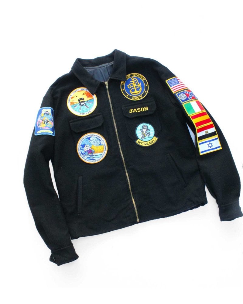 Vintage Souvenir Tour Jacket [US NAVY - USS 1992s-] POPEYE
