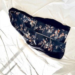 (Rectangle,Washable)Sakura and  auspicious wave  pattern Kimono × Hijab