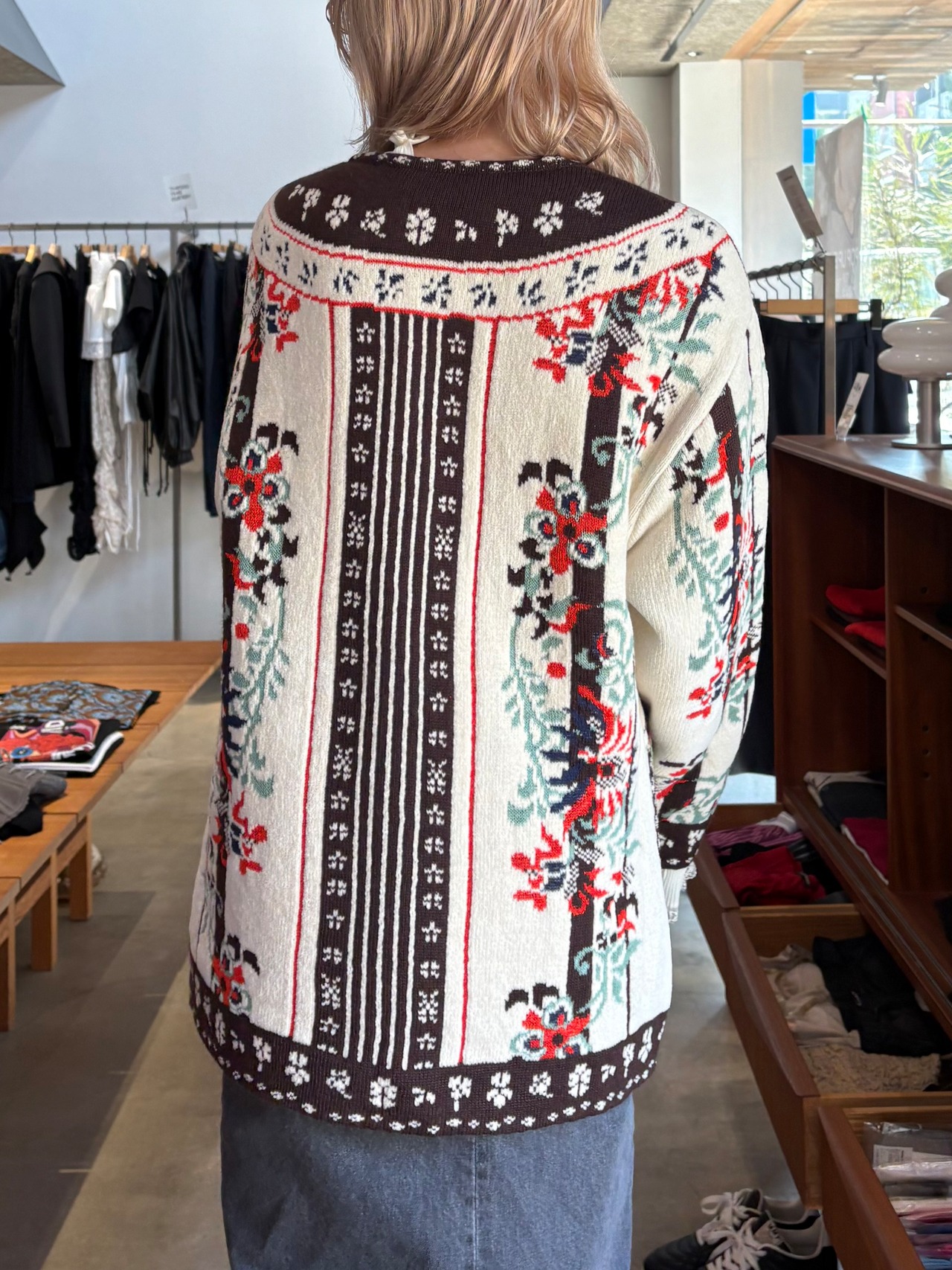 【26AW | WOMEN】Mame Kurogouchi マメ クロゴウチ / トップス / Floral Arabesque Knit Jacket  MM26FW-KN099 - 4