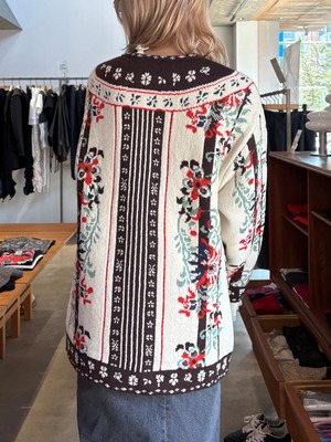 【26AW | WOMEN】Mame Kurogouchi マメ クロゴウチ / トップス / Floral Arabesque Knit Jacket  MM26FW-KN099