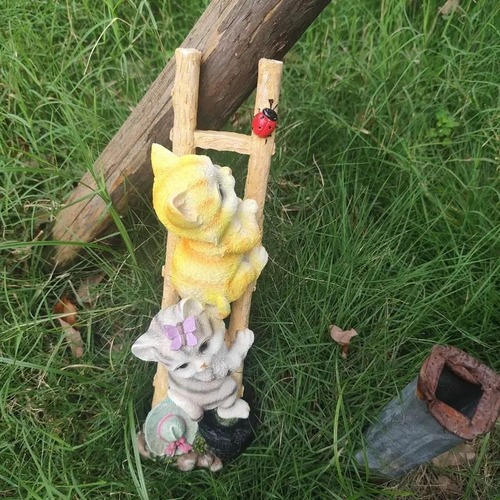 猫の置物　オーナメント　ネコ　可愛い　キャット　ガーデンオブジェ　ねこの置物　動物　オーナメント　ネコ　雑貨　ガーデン　オブジェ　ガーデニング　インテリア