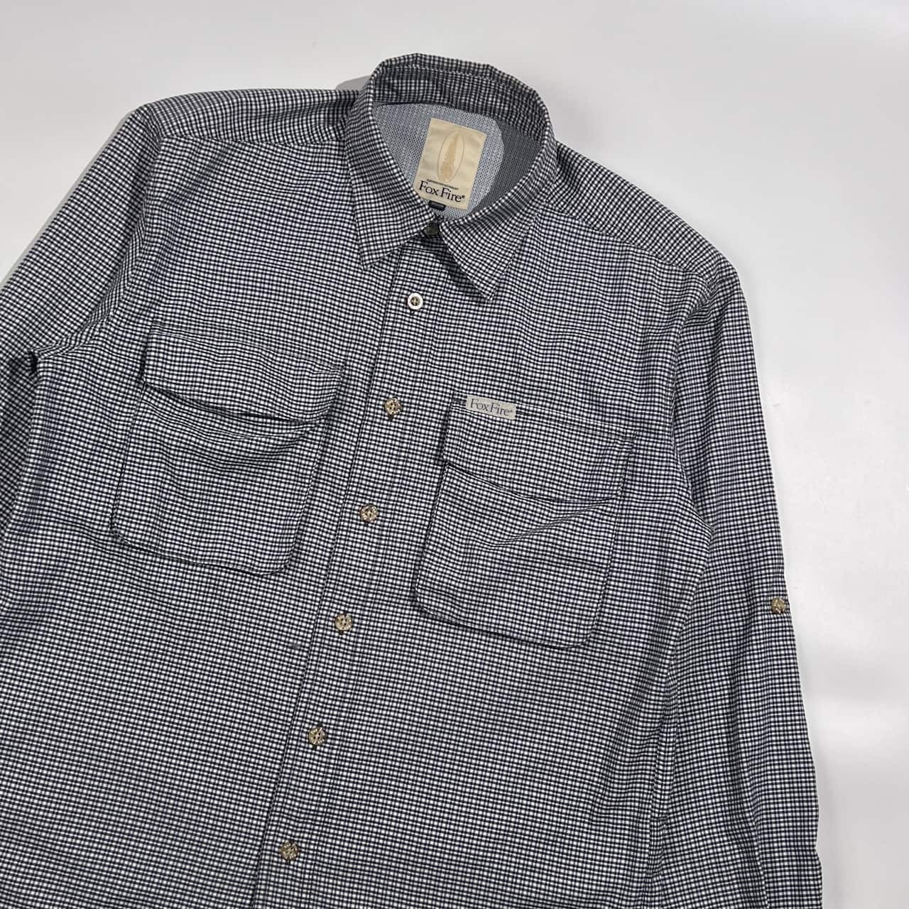 Fox Fire フォックスファイヤー チェック 長袖 ワークシャツ M/メンズ アウトドア
