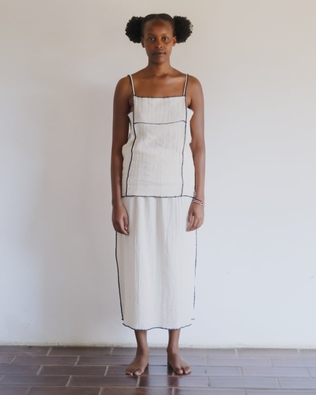 BASARAGE ベースレンジ　21SS 新品未使用 Baserange (ベースレンジ) SHOK SQUARE TOP (Off White) | H Nagano