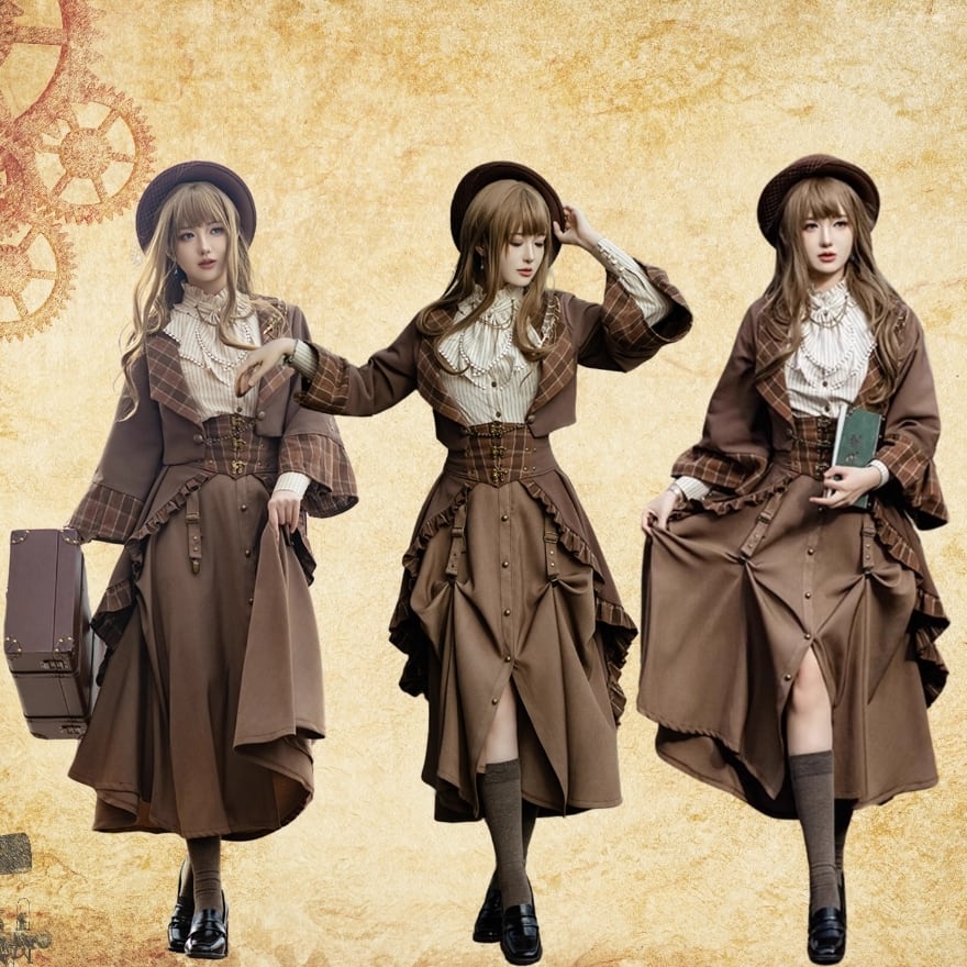 ゴスロリ通販 With U Steampunk ロリパン ロングスカート テールガード