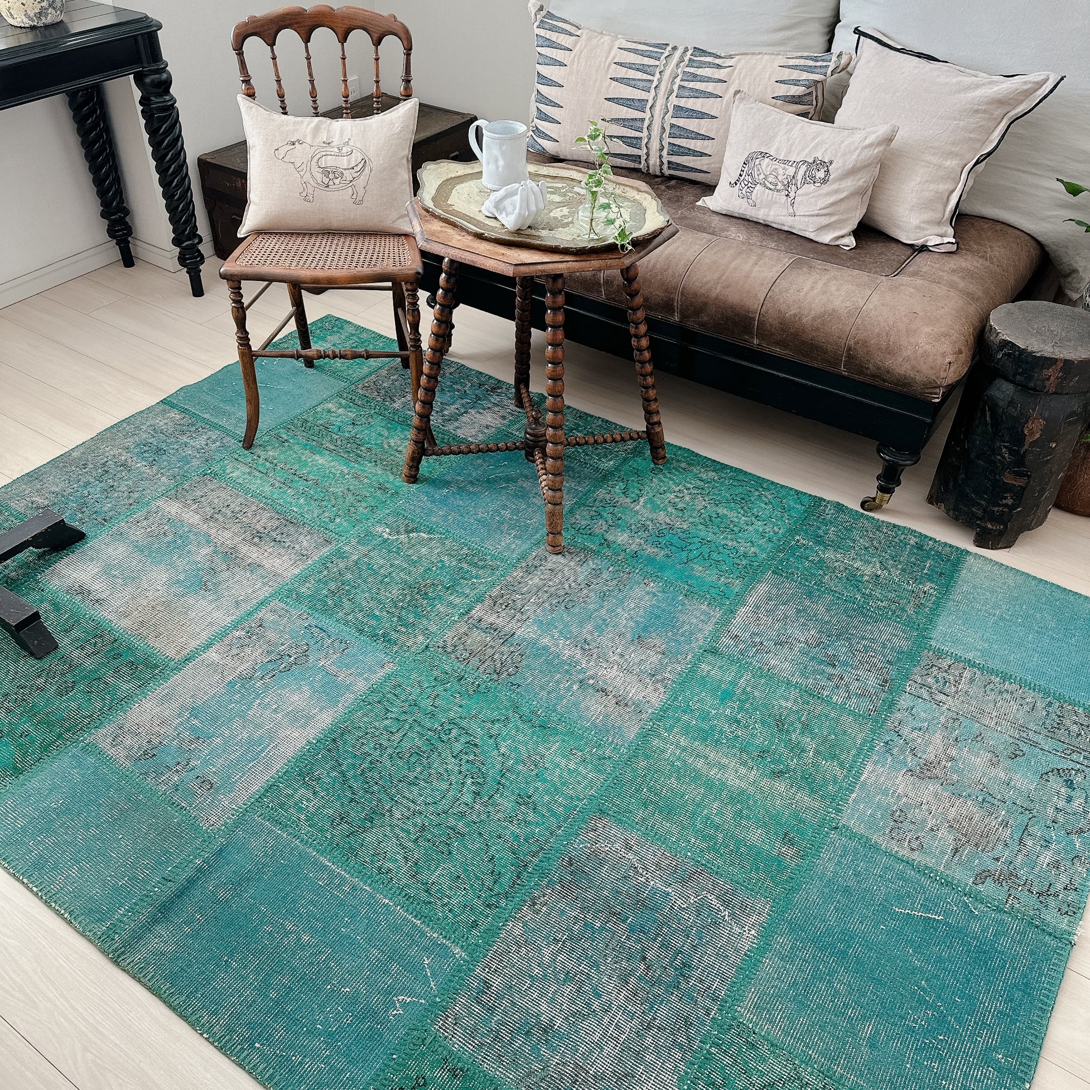 トルコ ヴィンテージラグ TR028 | イスパルタ（パッチワーク） | 158cm