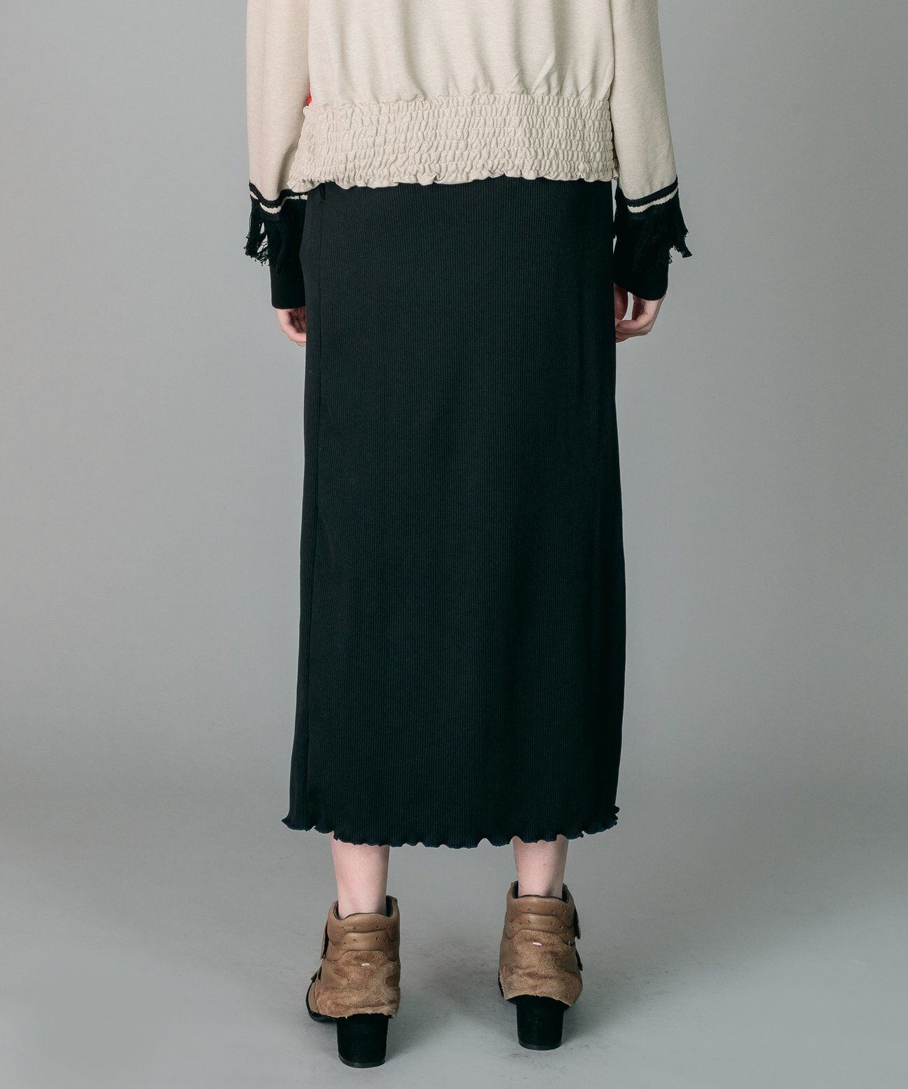 NON TOKYO / 2020A/W RIB TIGHT SKIRT (BLACK) | IAAAM ONLINE STORE