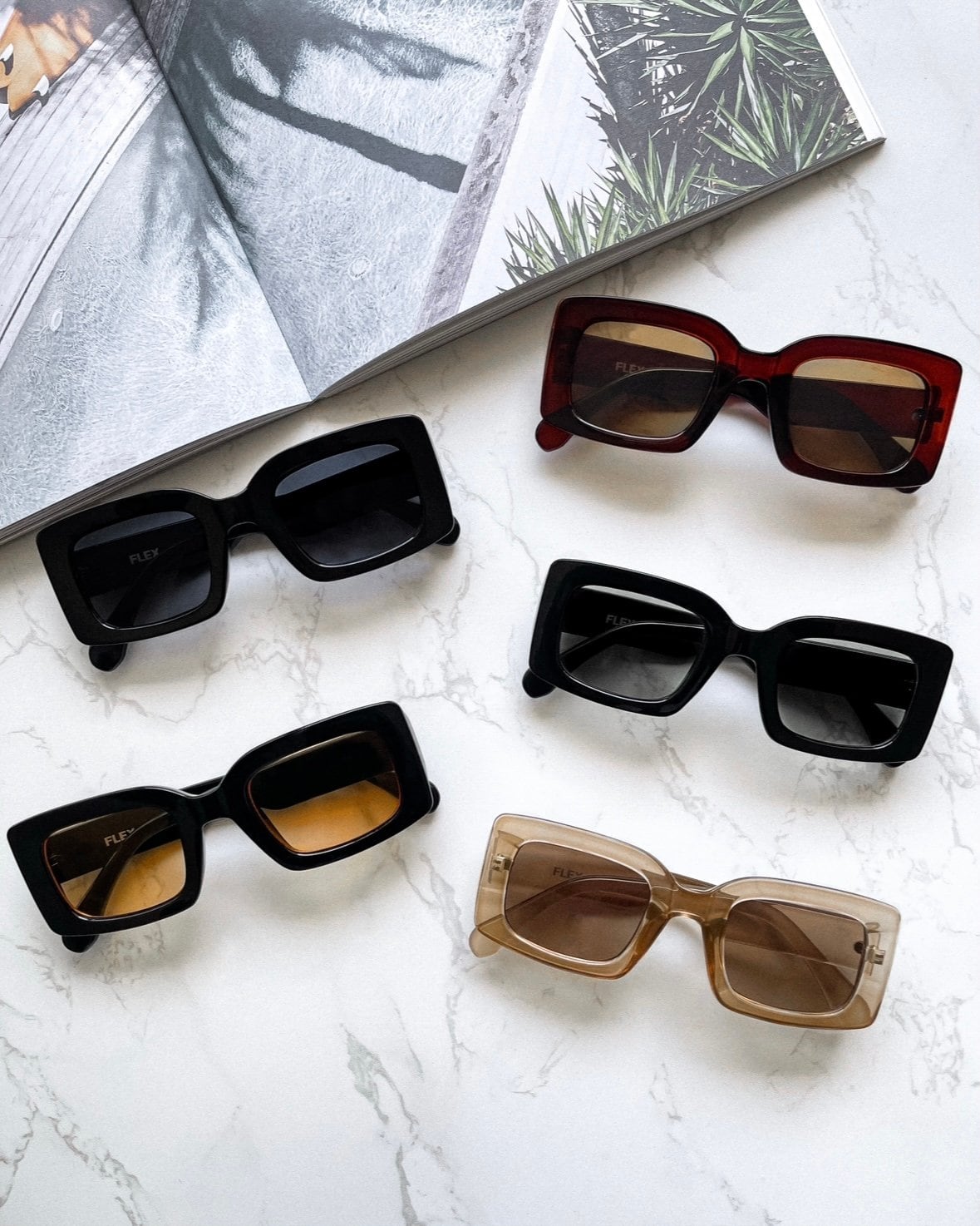 オービス グラファイト full flex5.5 2ピース 5colors】box square sunglasses | FLEX公式ショップ / サングラスの