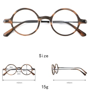 Wood Grain Titanium × Acetate Glasses -round- / ウッド グレイン チタン × アセテート メガネ -ラウンド-
