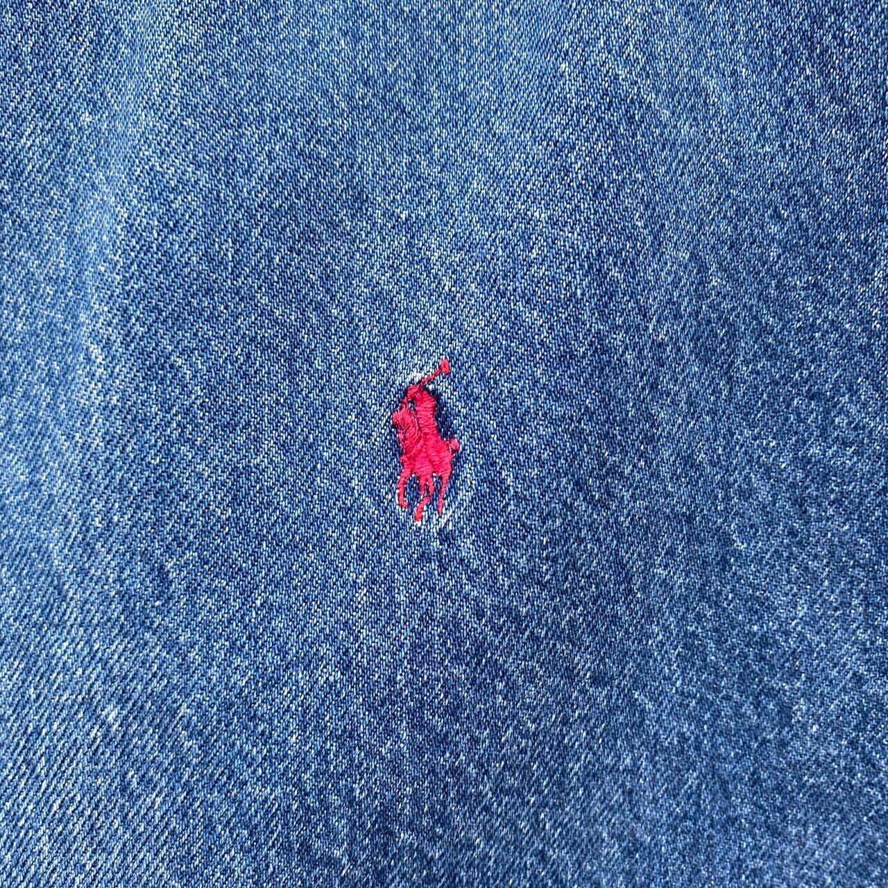 80s⭐️ポロラルフローレン トラックジャケット 刺繍ロゴ vintage 紺赤