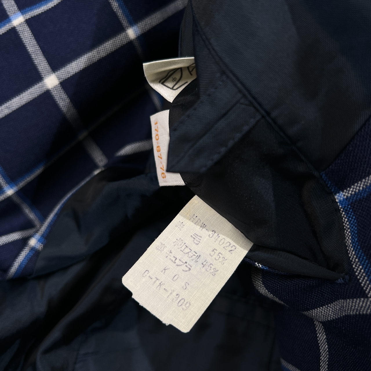 70s 80s VAN JAC Hauser sport ヴァンヂャケット ハウザースポーツ チェック柄 テーラードジャケット 170-87-76/ネイビー/ビンテージ