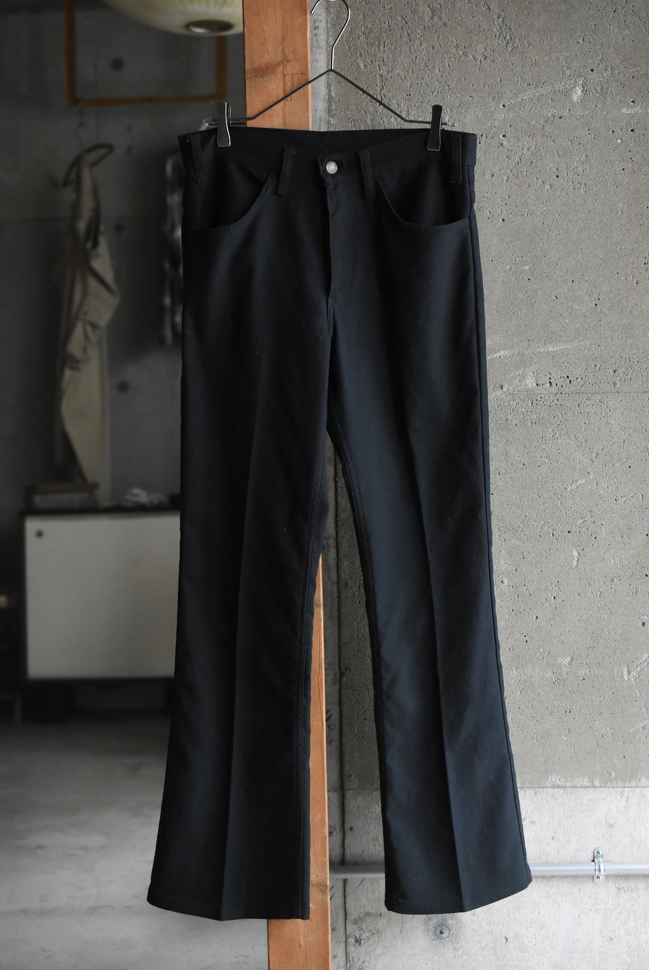 OK/60-70's "Levi's" big E cotton hopsack flare pants