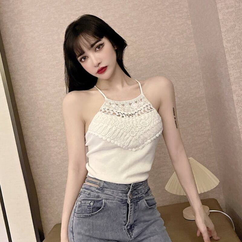 ホルターサマーバックトップス 夏物 ハンチェンe59792799969