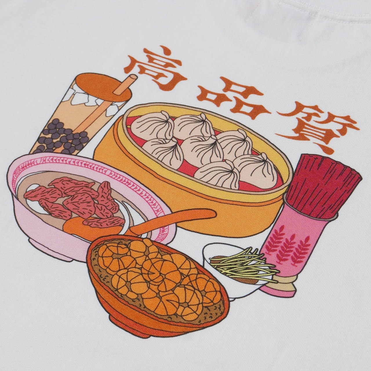 ( WHITE ) 臺南食堂 OVERSIZED LONG SLEEVE TEE