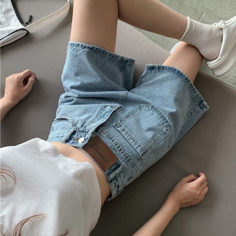 ウェストショーツ サマージーンズ ルーズAラインパンツ 夏物 ブルマー YY-ファッション16804982089