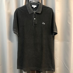 Lacoste 鹿の子 POLO SHIRT《L》藍染め風 BLACK
