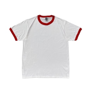 "new" GILDAN 5.3oz premium cotton ringer T-shirt(red)