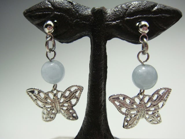 アクアアリン ピアス アクアマリン ピアス パワーストン 天然石 良質なコミュニケーション 金属アレルギー 対応 ギフト イヤリング変更可 アクセサリー