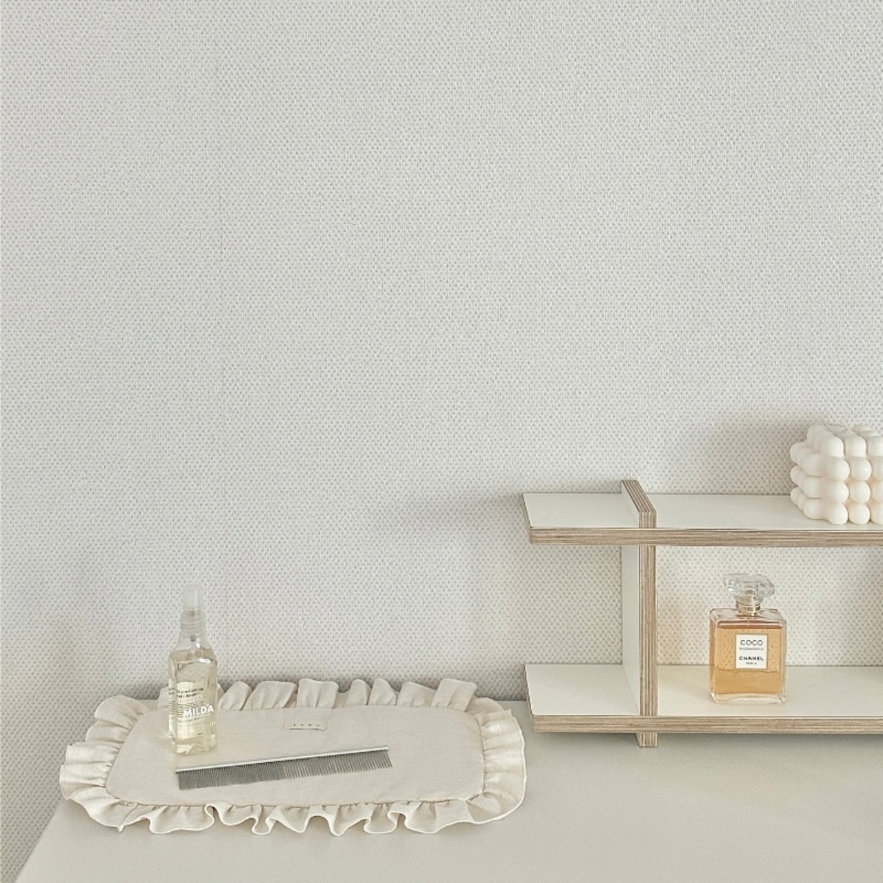 【即納】フリル ミールマット｜ナチュラルリネン - 10