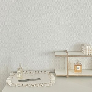 【即納】フリル ミールマット｜ナチュラルリネン