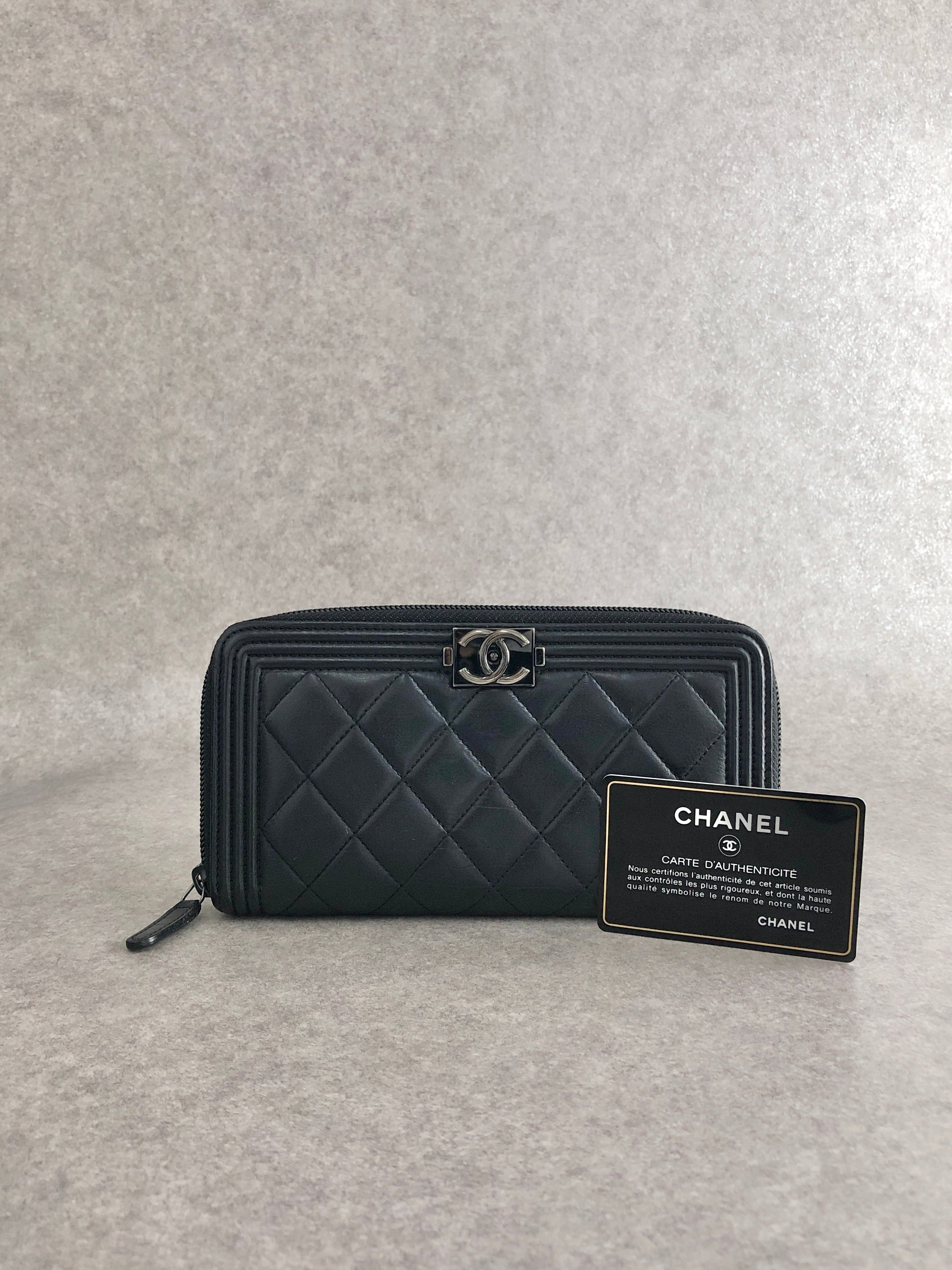 Y*o様 ≪ジャンク品≫シャネル　ブラック　ロゴ　長財布 CHANEL シャネル 財布 ブラック ココマーク レザー 長財布 vintage
