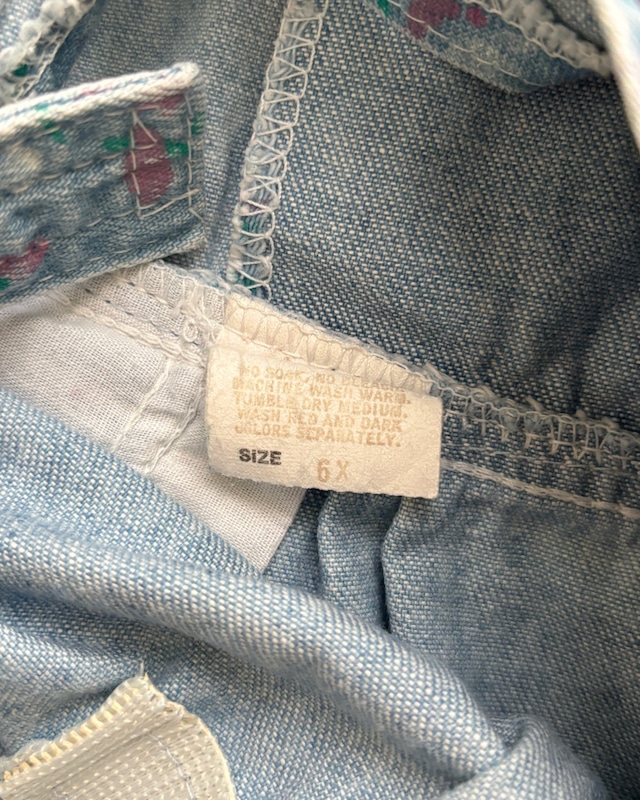 【6T・vintage】OshKosh デニムフローラル柄dress