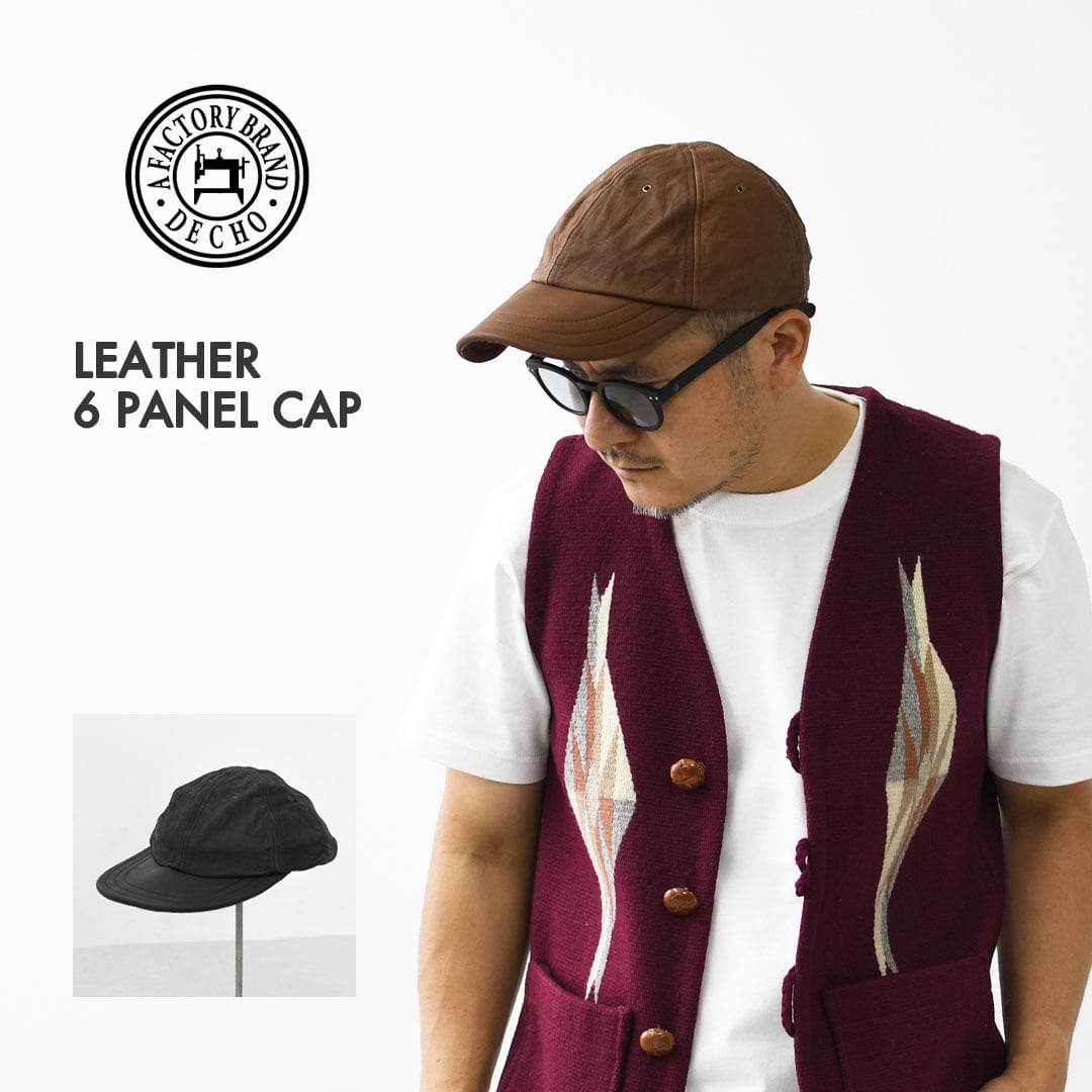 DECHO [デコー] LEATHER 6 PANEL CAP [9-6AD25] レザー6パネルキャップ