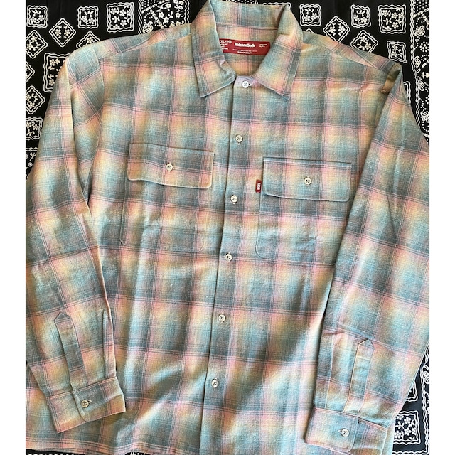 チェックシャツ / HIDEANDSEEK(ハイドアンドシーク) / FLANNEL CHECK L/S SHIRT (SAX)(HS-010426)