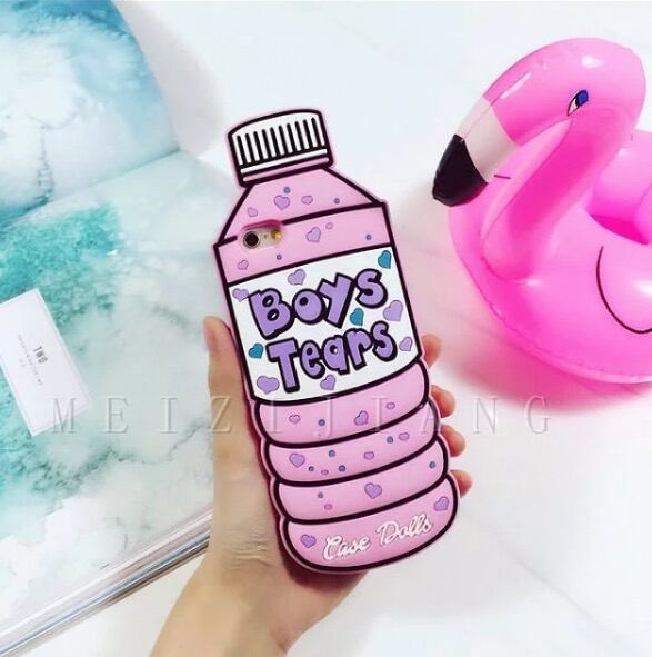 iPhone 6/7用 ケース ペットボトル型シリコンソフトケース カバー ピンク