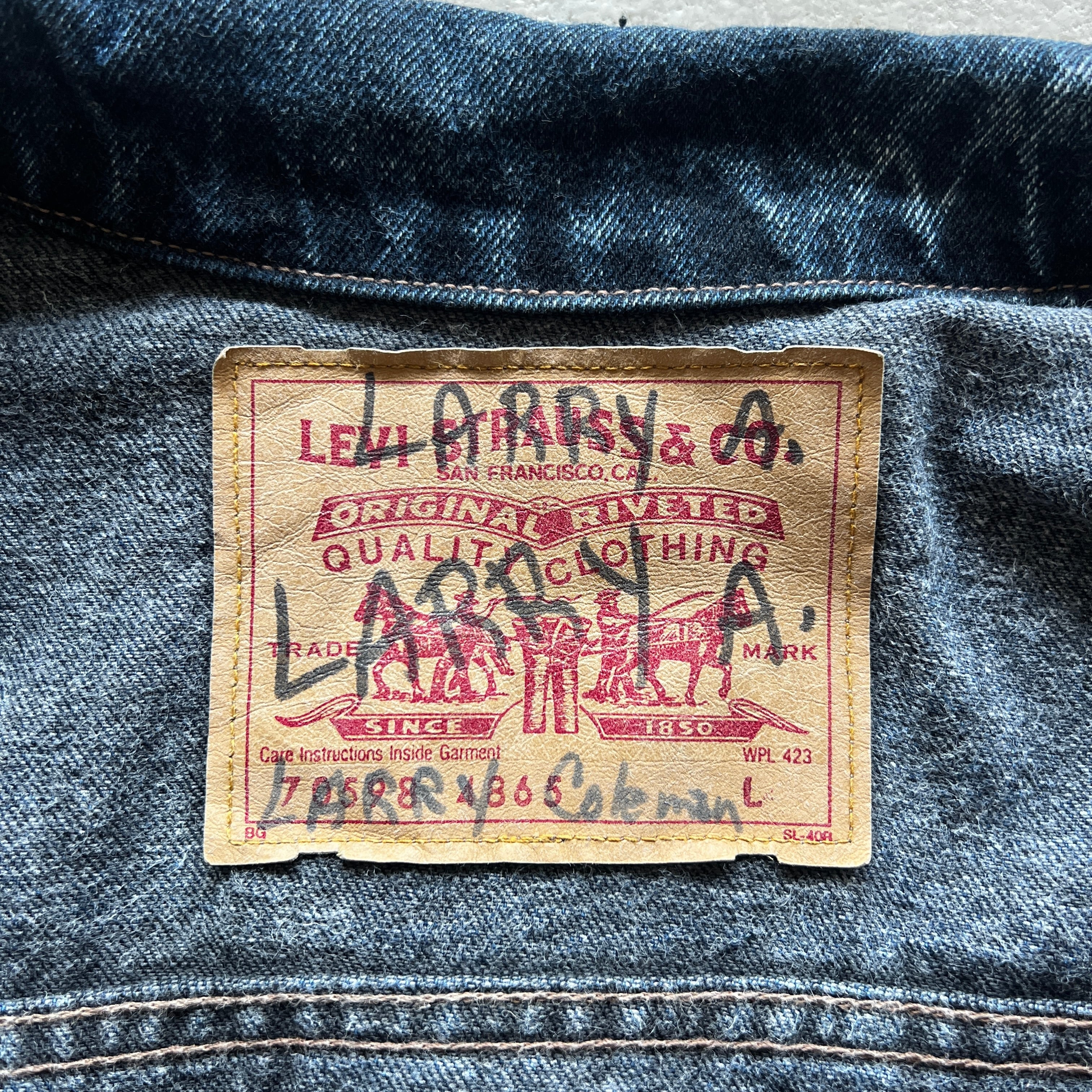 Orange Getaway D【美品】 90's Levi's 70598-4865 Denim Jacket “OVER DYE” | DESERTSNOW