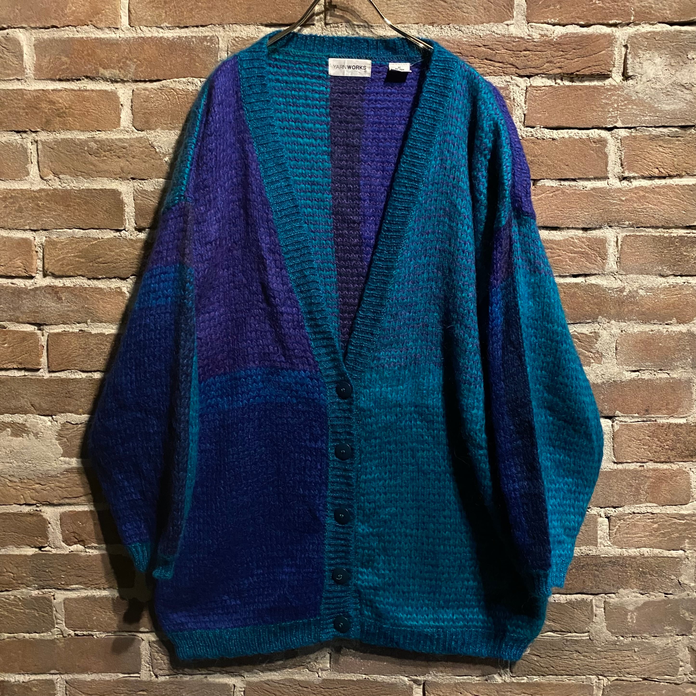 Caka act3】Multi Color switching Vintage Mohair Mix Knit