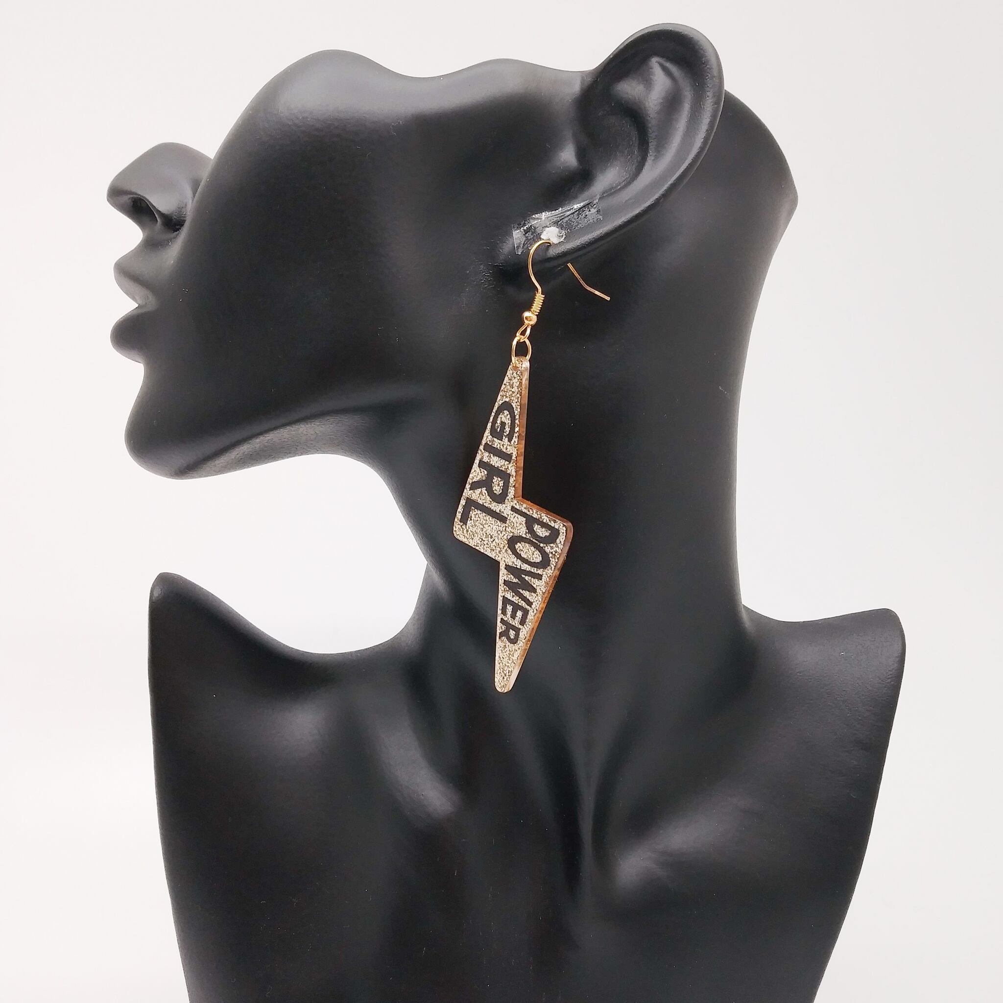 ガールパワー! ピアス イヤリング 女子力 雷 女子力アップ ダンス イベント フェス 衣装 発表会 ストリート