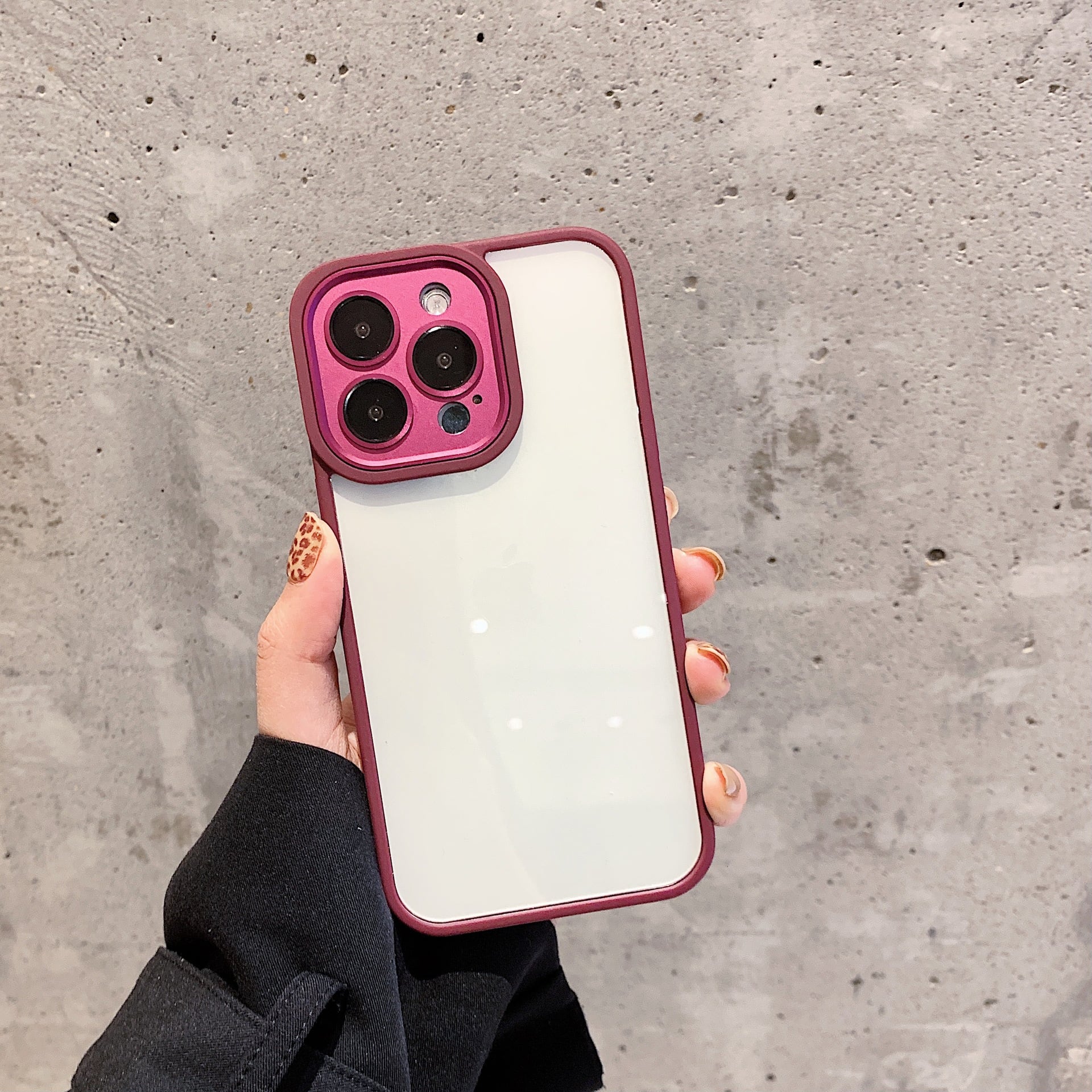 iPhone15シリーズ対応】シンプルでかっこいい◎耐衝撃 クリアケース 7